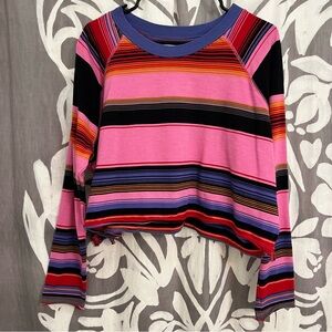 We the Free Baja Stripe Crop Long Sleeve Top